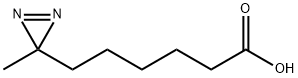 3H-Diazirine-3-hexanoic acid, 3-methyl- Struktur