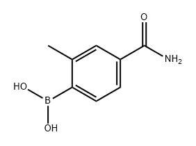 Boronic acid, B-[4-(aminocarbonyl)-2-methylphenyl]- Struktur