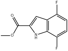 methyl 4,7-difluoro-1H-indole-2-carboxylate Struktur