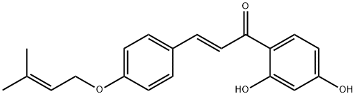 2?4?Dihydroxy-4-prenyloxychalcone >=85% (LC/MS-UV) Struktur