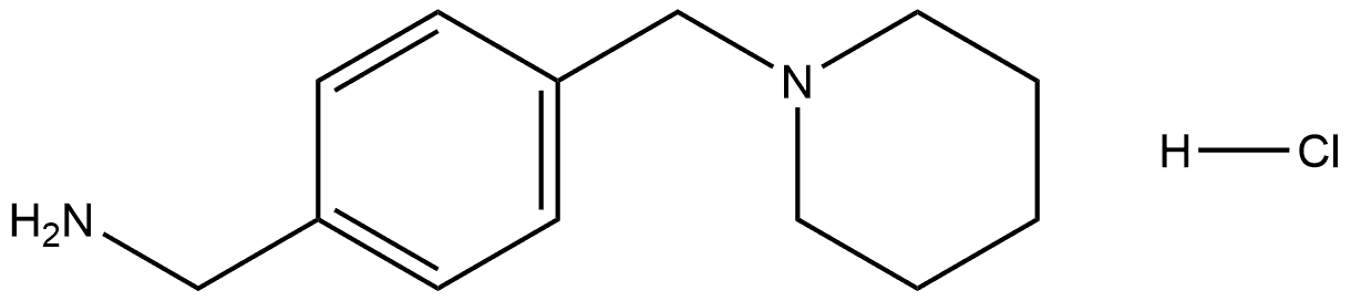 (4-(piperidin-1-ylmethyl)phenyl)methanamine hydrochloride Struktur