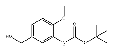 Carbamic acid, N-[5-(hydroxymethyl)-2-methoxyphenyl]-, 1,1-dimethylethyl ester Struktur