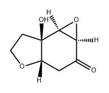 Oxireno[e]benzofuran-2(1aH)-one, hexahydro-6a-hydroxy-, (1aR,3aS,6aR,6bS)- Struktur