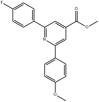 JR-9130, Methyl 2-(4-Fluorophenyl)-6-(4-methoxyphenyl)pyridine-4-carboxylate, 97% Struktur