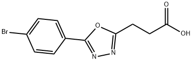 JR-9561, 3-(5-(4-Bromophenyl)-1,3,4-oxadiazol-2-yl)propanoic acid, 97% Struktur