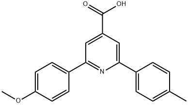 JR-9105, 2-(4-Methoxyphenyl)-6-p-tolylpyridine-4-carboxylic acid, 97% Struktur