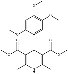 3,5-Pyridinedicarboxylic acid, 1,4-dihydro-2,6-dimethyl-4-(2,4,5-trimethoxyphenyl)-, 3,5-dimethyl ester Struktur