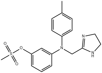 Phenol, 3-[[(4,5-dihydro-1H-imidazol-2-yl)methyl](4-methylphenyl)amino]-, 1-methanesulfonate Struktur