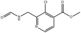 4-Pyridinecarboxylic acid, 3-chloro-2-[(formylamino)methyl]-, methyl ester Struktur