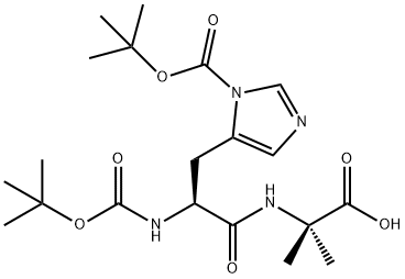 Alanine, N,3-bis[(1,1-dimethylethoxy)carbonyl]-L-histidyl-2-methyl- Struktur