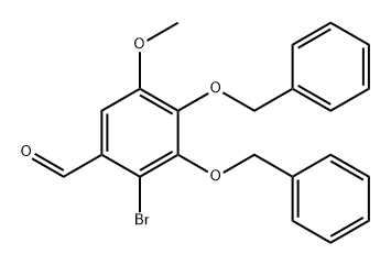 Benzaldehyde, 2-bromo-5-methoxy-3,4-bis(phenylmethoxy)- Struktur