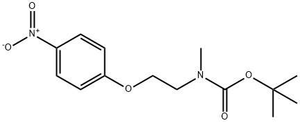 Carbamic acid, N-methyl-N-[2-(4-nitrophenoxy)ethyl]-, 1,1-dimethylethyl ester Struktur