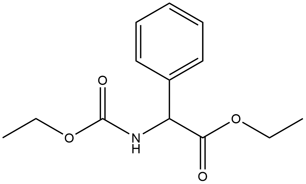 Benzeneacetic acid, α-[(ethoxycarbonyl)amino]-, ethyl ester Struktur