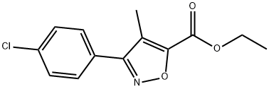 5-Isoxazolecarboxylic acid, 3-(4-chlorophenyl)-4-methyl-, ethyl ester Struktur