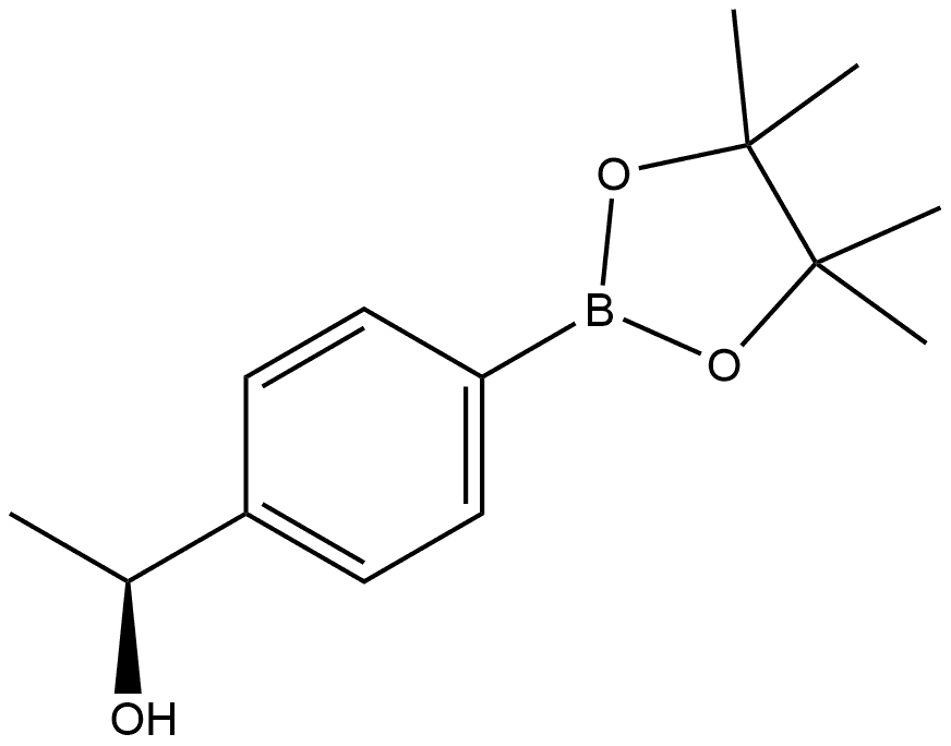 Benzenemethanol, α-methyl-4-(4,4,5,5-tetramethyl-1,3,2-dioxaborolan-2-yl)-, (αS)- Struktur