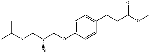 Benzenepropanoic acid, 4-[(2R)-2-hydroxy-3-[(1-methylethyl)amino]propoxy]-, methyl ester Struktur