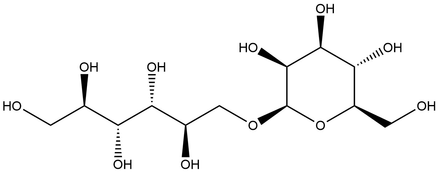 D-Mannitol, 1-O-β-D-mannopyranosyl- Struktur