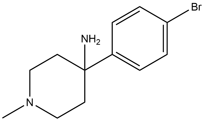 4-(4-Bromophenyl)-1-methyl-4-piperidinamine Struktur