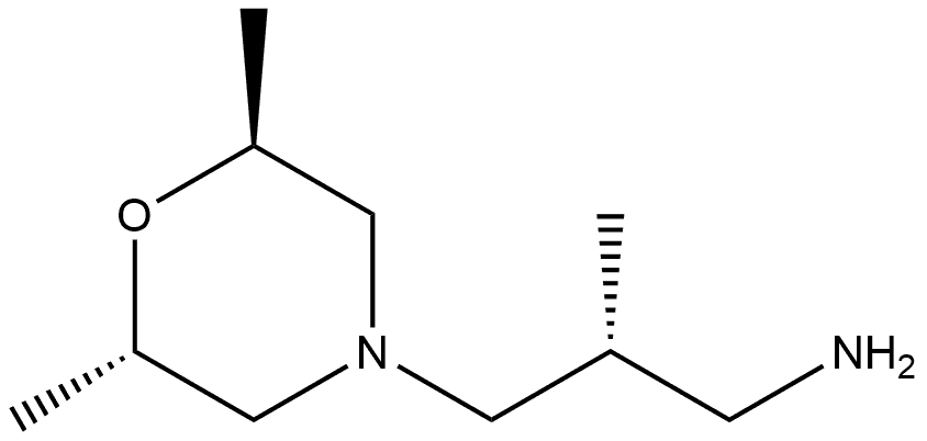 4-Morpholinepropanamine,β,2,6-trimethyl-,(βR,2S,6S)- Struktur