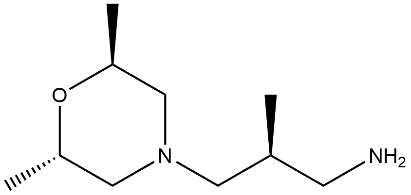 4-Morpholinepropanamine,β,2,6-trimethyl-,(βS,2S,6S)- Struktur