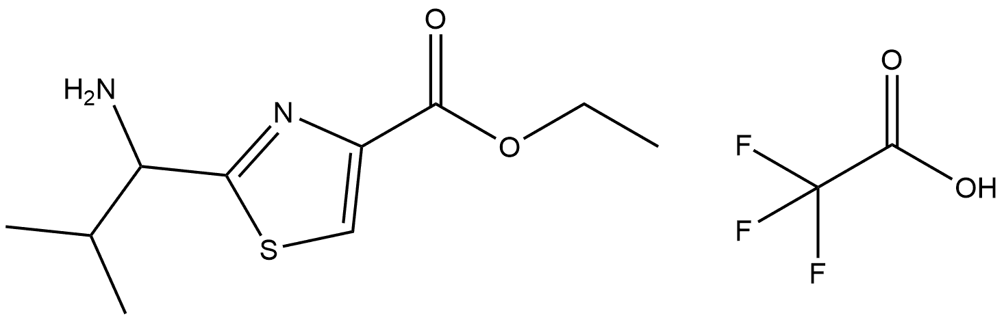 ethyl 2-(1-amino-2-methylpropyl)thiazole-4-carboxylate 2,2,2-trifluoroacetate Struktur