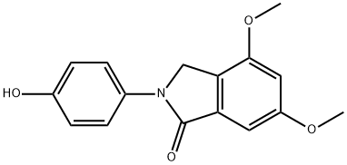 1H-Isoindol-1-one, 2,3-dihydro-2-(4-hydroxyphenyl)-4,6-dimethoxy- Struktur