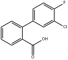 2-(3-Chloro-4-fluorophenyl)benzoic acid Struktur