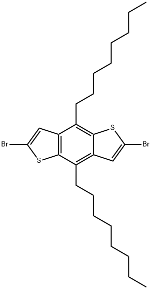 Benzo[1,2-b:4,5-b']dithiophene, 2,6-dibromo-4,8-dioctyl- Struktur