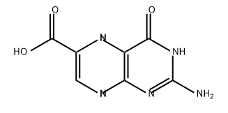 6-Pteridinecarboxylic acid, 2-amino-3,4,5,8-tetrahydro-4-oxo- Struktur