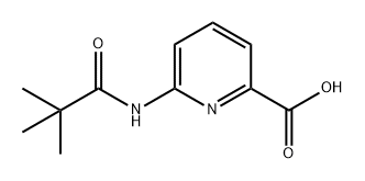 2-Pyridinecarboxylic acid, 6-[(2,2-dimethyl-1-oxopropyl)amino]- Struktur