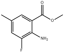 Benzoic acid, 2-amino-3-fluoro-5-methyl-, methyl ester Struktur