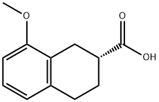 2-Naphthalenecarboxylic acid, 1,2,3,4-tetrahydro-8-methoxy-, (2R)- Struktur