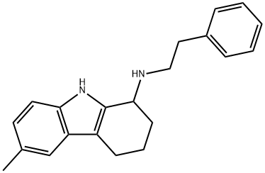 2,3,4,9-四氫-6-甲基-N-(2-苯乙基)-1H-咔唑-1-胺, 118499-00-6, 結(jié)構(gòu)式