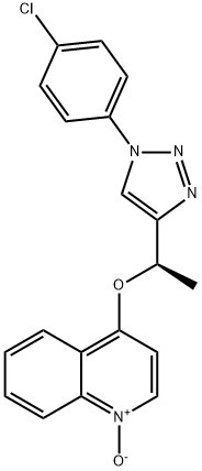 Quinoline, 4-[(1R)-1-[1-(4-chlorophenyl)-1H-1,2,3-triazol-4-yl]ethoxy]-, 1-oxide Struktur