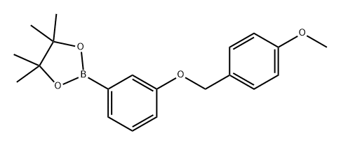 1,3,2-Dioxaborolane, 2-[3-[(4-methoxyphenyl)methoxy]phenyl]-4,4,5,5-tetramethyl- Struktur