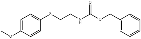 Carbamic acid, N-[2-[(4-methoxyphenyl)thio]ethyl]-, phenylmethyl ester Struktur