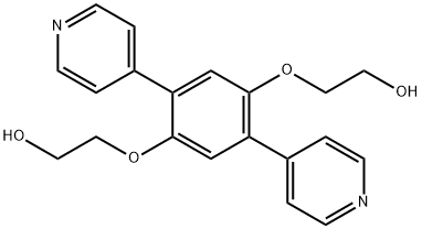 2,2'-((2,5-di(pyridin-4-yl)-1,4-phenylene)bis(oxy))diethanol Struktur