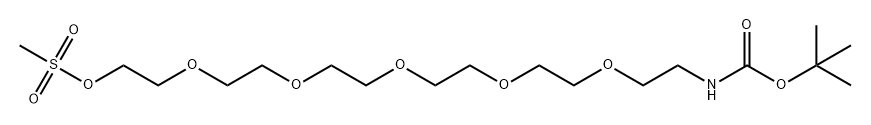 5,8,11,14,17,20-Hexaoxa-21-thia-2-azadocosanoic acid, 1,1-dimethylethyl ester, 21,21-dioxide Struktur