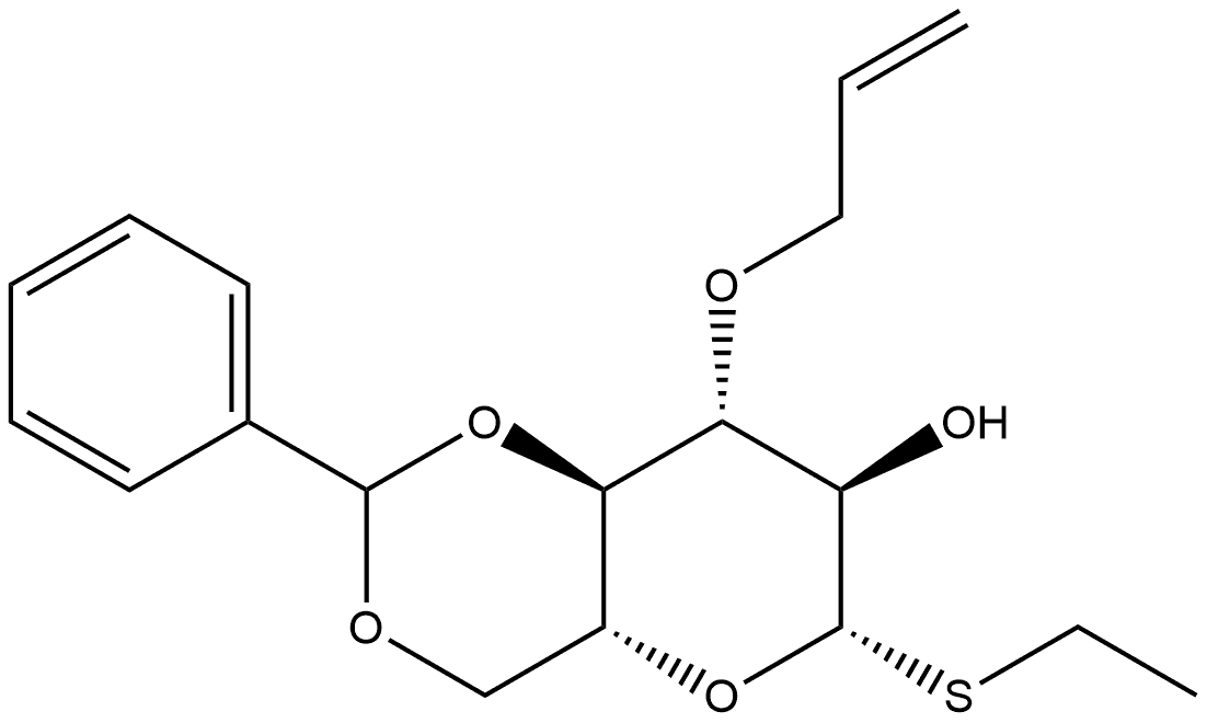 Ethyl 3-O-allyl-4,6-O-benzylidene-1-thio-β-D-glucopyranoside Struktur