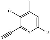 3-bromo-6-chloro-4-methylpyridine-2-carbonitrile Struktur