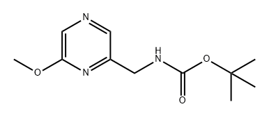 Carbamic acid, N-[(6-methoxy-2-pyrazinyl)methyl]-, 1,1-dimethylethyl ester Struktur