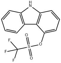 Methanesulfonic acid, 1,1,1-trifluoro-, 9H-carbazol-4-yl ester Struktur