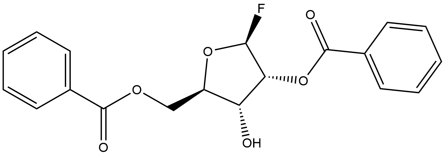 β-D-Ribofuranosyl fluoride, 2,5-dibenzoate Struktur