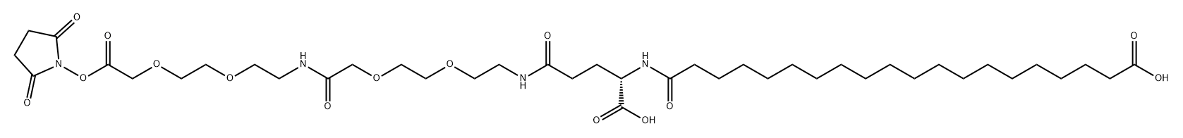 C20-γ-Glu(AEEA-AEEA-OSu)-OH Struktur