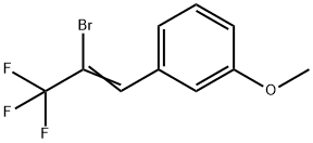 Benzene, 1-(2-bromo-3,3,3-trifluoro-1-propen-1-yl)-3-methoxy- Struktur