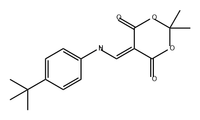 1,3-Dioxane-4,6-dione, 5-[[[4-(1,1-dimethylethyl)phenyl]amino]methylene]-2,2-dimethyl- Struktur