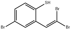 Benzenethiol, 4-bromo-2-(2,2-dibromoethenyl)- Struktur