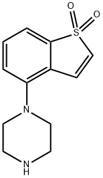 Piperazine, 1-(1,1-dioxidobenzo[b]thien-4-yl)- Struktur