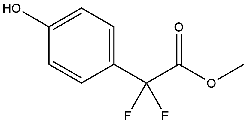 Difluoro-(4-hydroxy-phenyl)-acetic acid methyl ester Struktur