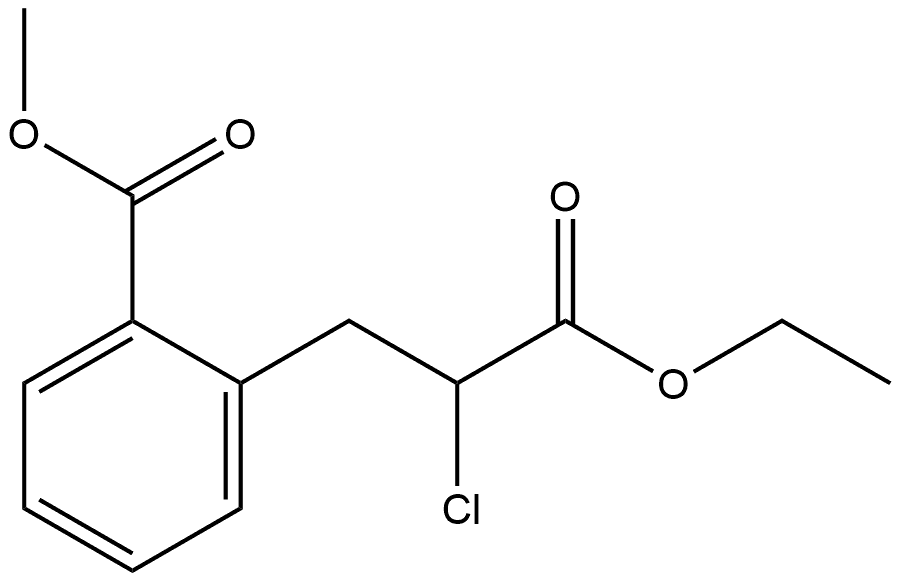 Benzenepropanoic acid, α-chloro-2-(methoxycarbonyl)-, ethyl ester Struktur